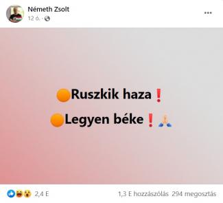 „Ruszkik haza!” Ezt giga meglepetésre az Országgyűlés Külügyi Bizottságának fideszes elnöke tette ki Facebook oldalára