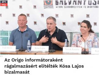 Az Origo informátoraként rágalmazásért elítélték Kósa Lajos bizalmasát – 24.hu